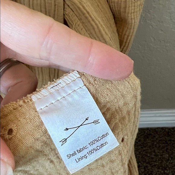 Rylee & cru beige gauzy cotton midi wrap dress - Picture 8 of 12